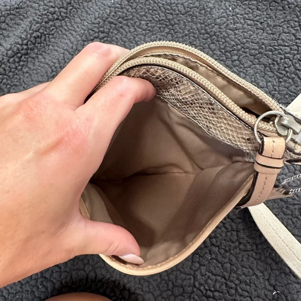 Coach Faux Snake Skin Crossbody Bag